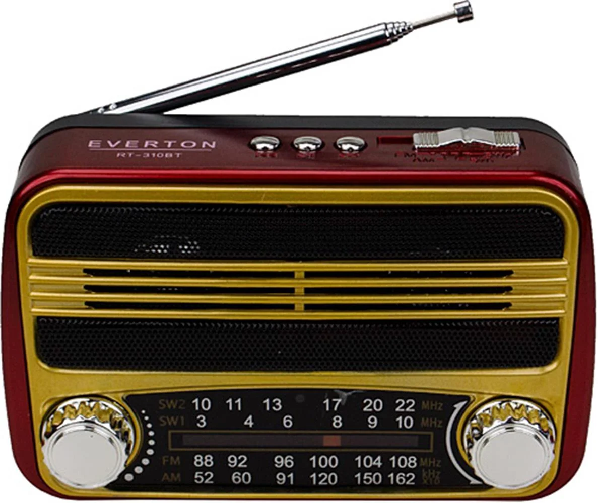Everton Rt-310bt Bluetooth Fm-Usb-Tf Card- Şarjlı Nostaljik Radyo