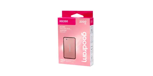GOODRAM 500GB SSDPR-HX200-500-RG USB 3.2 Harici Harddisk Pembe görseli 3