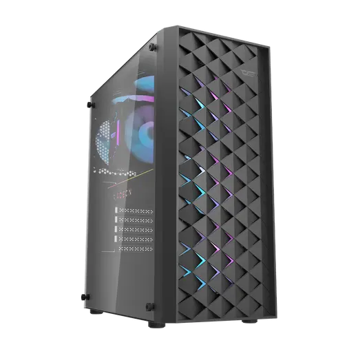 AIGO DK351 USB3.0 3x12CM FAN TEMPERLI CAM SIYAH ATX KASA
