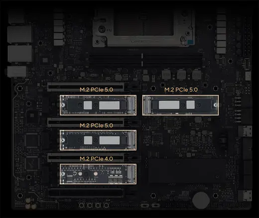 ASUS PRO WS TRX50-SAGE WIFI A AMD DDR5 PCIe 5.0 sTR5 EATX görseli 4