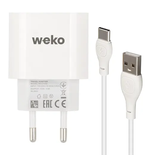 WEKO WK-21442 PDU QC 3.0 AMPER ŞARJ BAŞLIK ADAPTÖRÜ + TYPE-C KABLO (NO:1) alternatif görünüm