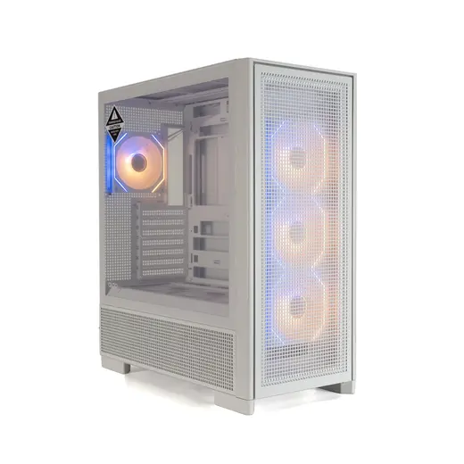 AIGO AIRNOVA Beyaz 850W 80+ Bronze 7 Fanlı ARGB Mid Tower Kasa