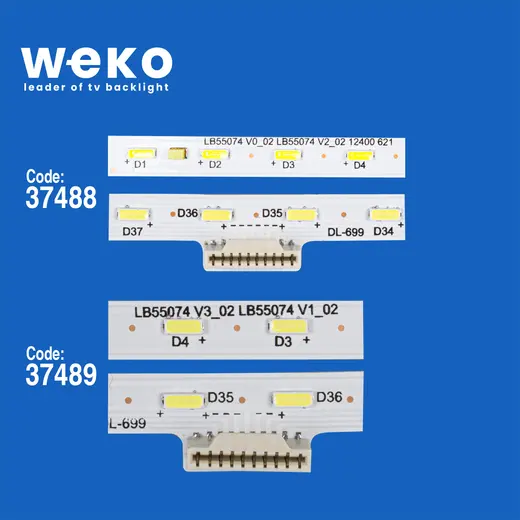WKSET-6820 37488X1 37489X1 LB55074 V2_00/V3_00 2 ADET LED BAR (60LED) alternatif görünüm