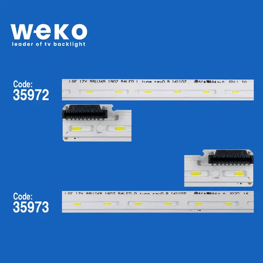 WKSET-6177 35972X1 35973X1 LGE 17Y 55UJ65 1907 54LED L/R 2 ADET LED BAR (54LED) alternatif görünüm
