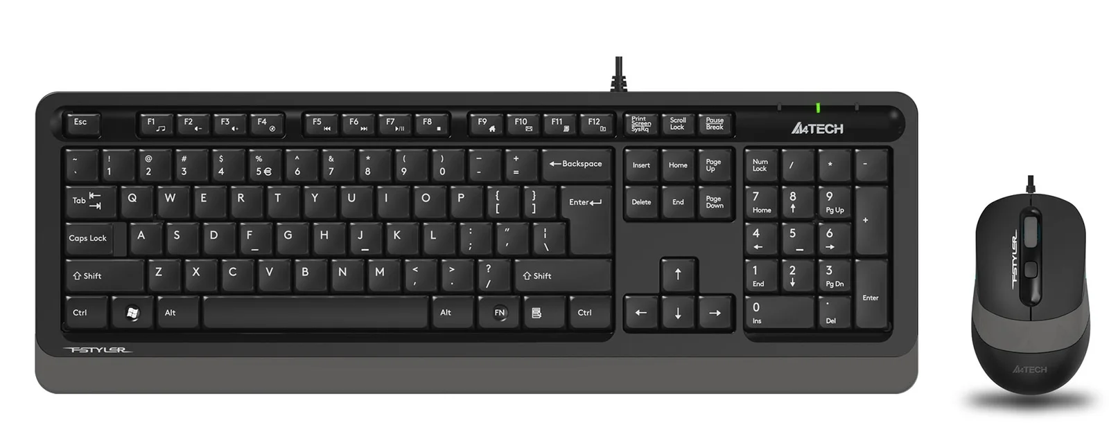 A4 TECH F1010 USB KABLOLU Q KLAVYE MOUSE SET GRI