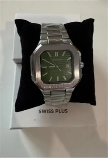 Swiss Plus Man Watch Premium Seri Model-7 RS23146 Green-Silver(Kol Saati)
