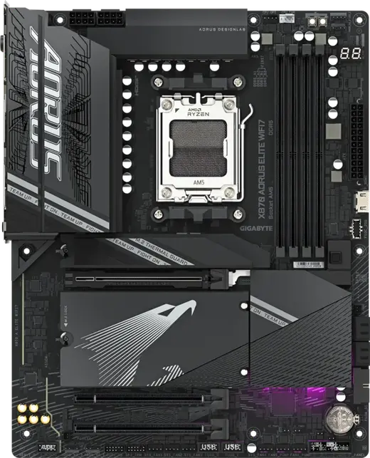 GIGABYTE X870 AORUS ELITE WIFI7 DDR5 HDMI-DP TYPEC PCIE 5.0 AM5 ATX görseli 5