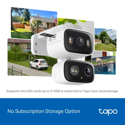 TP-LINK 3MP Tapo C246D Wifi Kablosuz Çift Lensli Pan/Tilt IP Güvenlik Kamerası görseli 3
