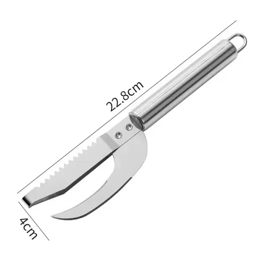 SUNUP SN-20408 BALIK SOYMA PUL TEMİZLEME YIKAMA BIÇAĞI PASLANMAZ ÇELİK (3 İN 1) alternatif görünüm