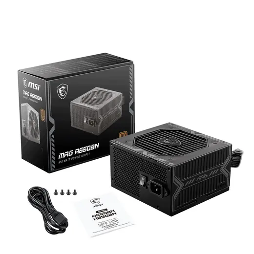 MSI 650W 80+ Bronze MAG A650BN PCIE5 II Power Supply görseli 8
