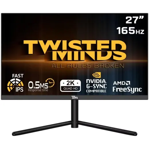 TWISTED 27" IPS TM27QHD165IPS 0.5ms 165Hz HDMI-DP Gaming Monitör (2560X1440) görseli 4