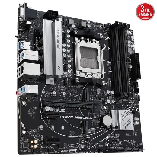 ASUS PRIME A620M-A-CSM DDR5 HDMI DP PCIe 16X v4.0 AM5 mATX görseli 3