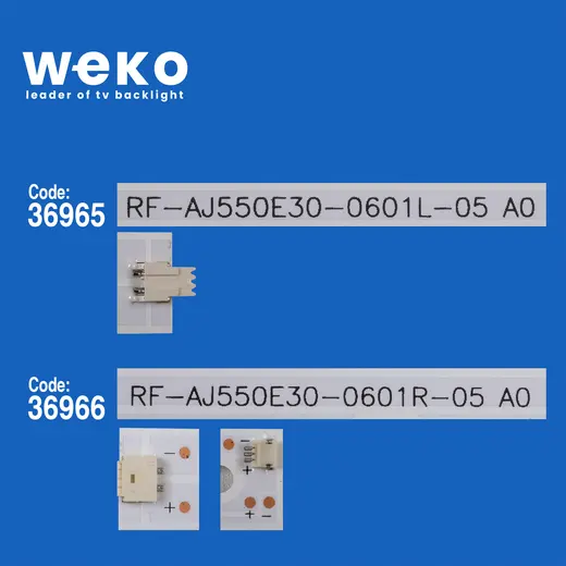 WKSET-6264 36965X6 36966X6 RF-AJ550E30-0601L/R 12 ADET LED BAR alternatif görünüm