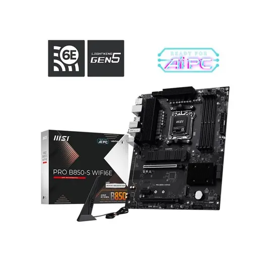 MSI PRO B850-S WIFI6E DDR5 HDMI-DP PCIE 5.0 AM5 ATX görseli 5