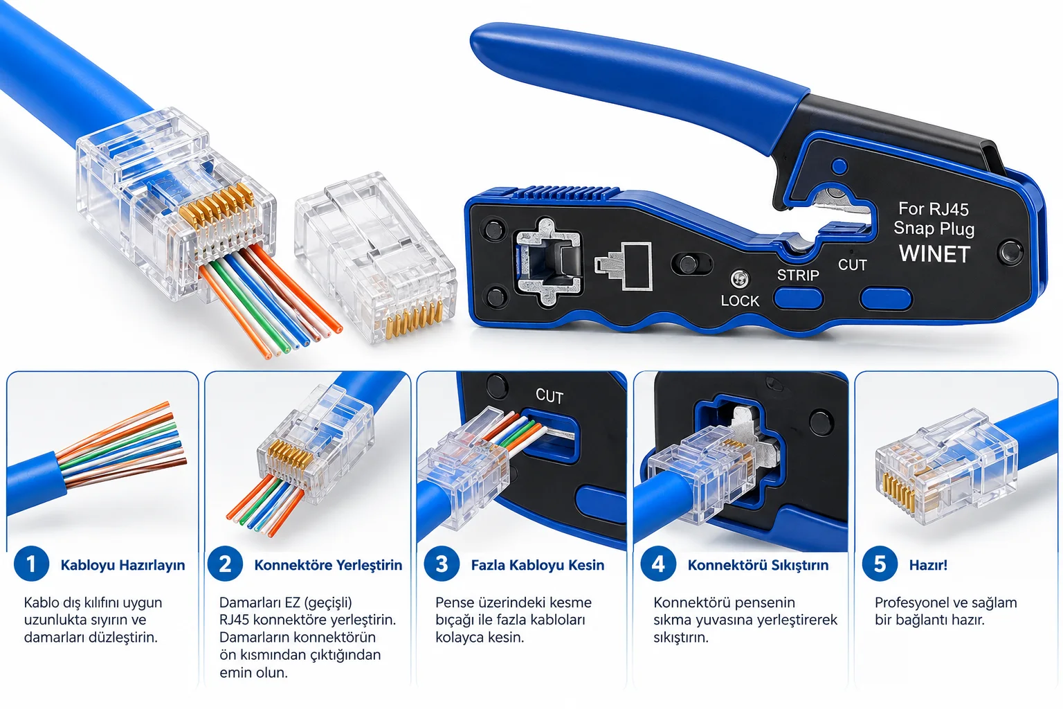 YENI NESIL RJ45 PENSE - KESICILI
