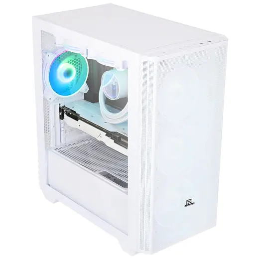 POWERBOOST PB-P2252BW 4-ARGB Fanlı Gaming Mid-Tower PC Kasası Beyaz görseli 4