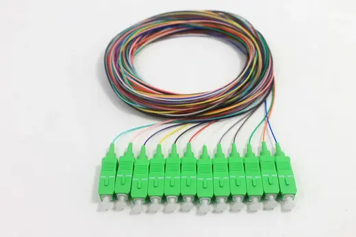 12 CORE - RENKLI SC APC SM 9/125 PIGTAIL - 1 MT alternatif görünüm