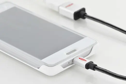 DIGITUS ED-84150 ednet Premium micro USB 2.0 Adaptör Kablosu, USB A Dişi Micro USB B Erkek, On-The-Go (OTG) görseli 3