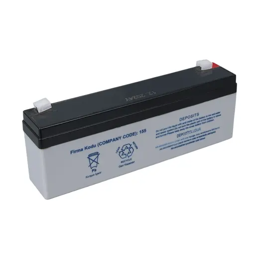 YOKOHAMA YH-122.3 12 VOLT - 2.3 AMPER YATIK UZUN AKÜ (176 X 61 X 33 MM) alternatif görünüm