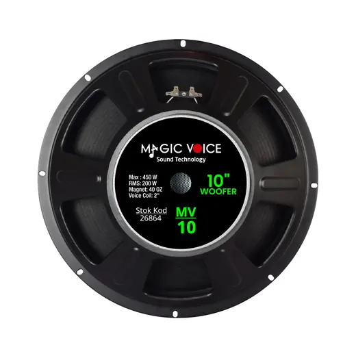 MAGİCVOİCE MV-10 MAX 450W / RMS 200 WATT 10 25 CM WOOFER YEDEK HOPARLÖR alternatif görünüm