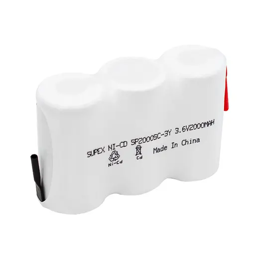 SUPEX 3.6 VOLT - 2000 MAH 3LÜ YANYANA SÜPÜRGE PİLİ alternatif görünüm