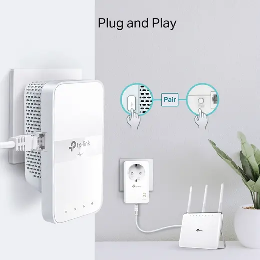 TP-LINK TL-WPA7617 KIT 1000 Mbps AV1000 PowerLine Ağ Adaptörü görseli 4