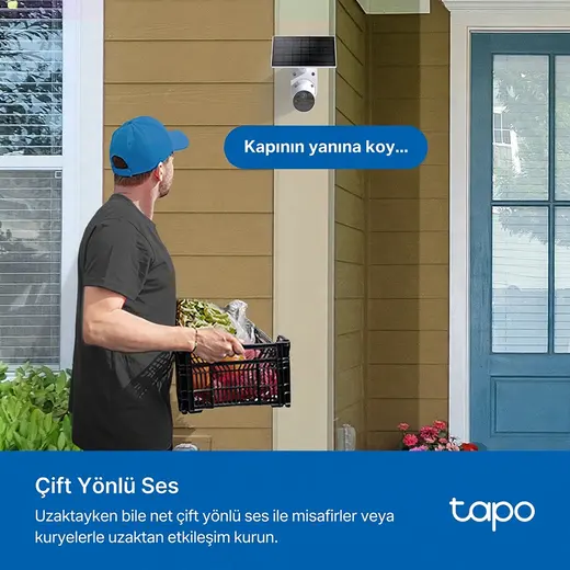 TP-LINK 3MP Bullet 3MM Wıfı Kablosuz Bataryalı Solar IP Kamera TAPO C410 KIT görseli 7