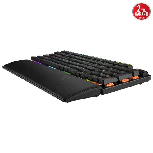 ASUS ROG Strix Scope II 96 Wireless NX Snow White - 96% RGB Mekanik Gaming Klavye - Tri-Mode 2.4GHz/BT/USB görseli 4