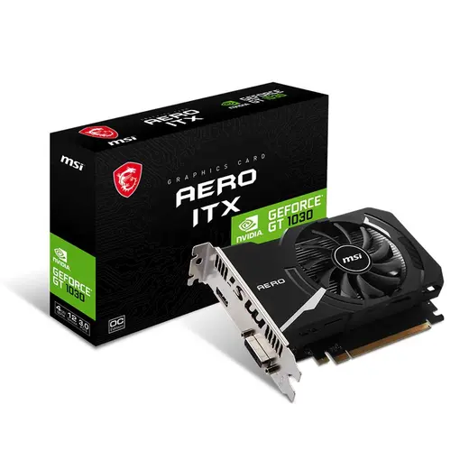 MSI 4GB GT1030 AERO ITX 4GD4 OC DDR4 64bit HDMI-DVI PCIE 3.0 görseli 4