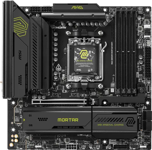 MSI MAG B850M MORTAR WIFI7 DDR5 HDMI-DP PCIE 5.0 AM5 mATX görseli 4