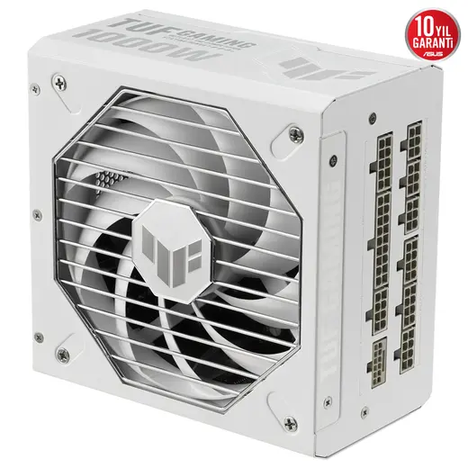 ASUS 1000w 80+ Gold TUF GAMING 1000G WHITE Tam Modüler Power Supply Beyaz / 90YE00S5-B0NA00 görseli 6