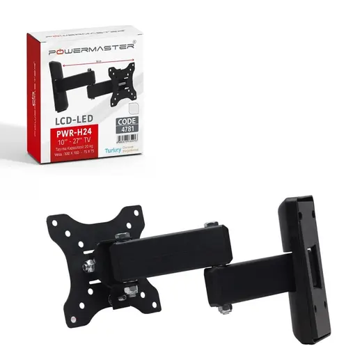 POWERMASTER PWR-H24 10 - 27 ÇİFT KOLLU KİLİTLİ HAREKETLİ DUVAR ASKI APARATI alternatif görünüm