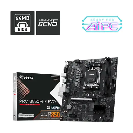 MSI MB PRO B850M-E EVO AM5 DDR5 8200(OC)