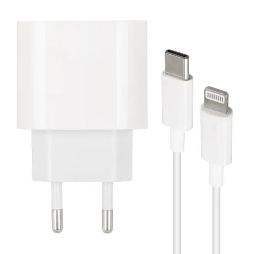 WEKO WK-21443 PD-C 20 WATT TYPE-C ŞARJ BAŞLIK ADAPTÖRÜ + TYPE-C TO LIGHTNING KABLO (NO:9) alternatif görünüm