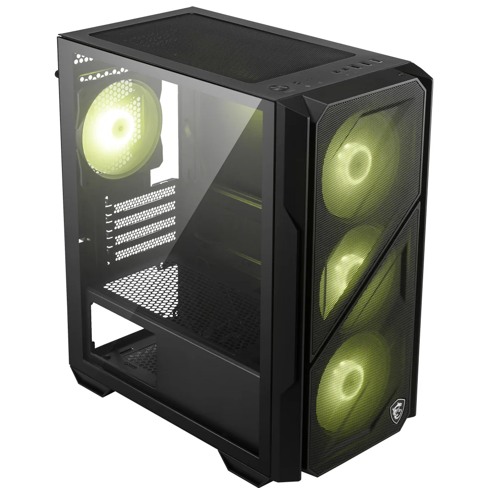 MSI MAG FORGE M110R AIRFLOW Temperli Cam ARGB Matx Mini Tower Kasa PSU YOK
