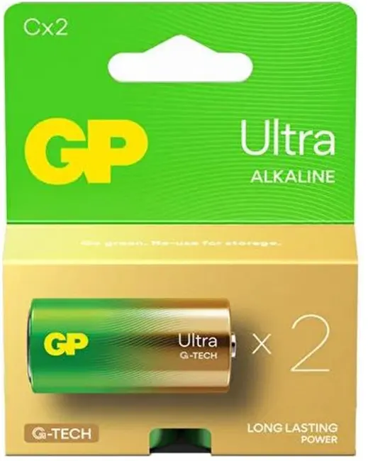 GP G-Tech LR14 Orta Boy Ultra Alkalin Pil 2'li Paket GP14AU-U2 C Boy