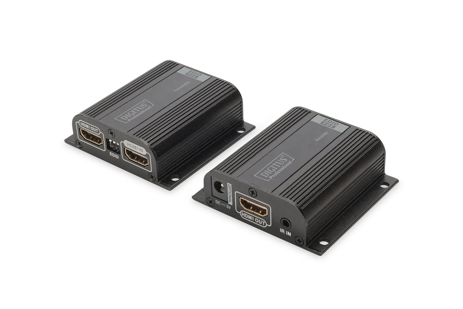DIGITUS DS-55100-1 HDMI Sinyal Uzatma Cihazı, Alıcı (Receiver) ve Verici (Transmitter) Birim dahil, 50 metre