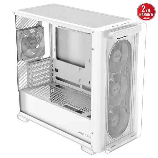 ASUS A23 PLUS TG ARGB WHITE Gaming Mid-Tower PC Kasası Beyaz / 90DC00K3-B19010 görseli 2