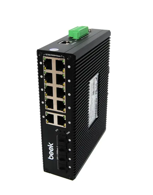 BEEK BN-ISW-2084P2G Yönetilebilir L2+ Endüstriyel PoE Switch 8 x 10/100/1000T IEEE802.3af/at PoE+ port alternatif görünüm