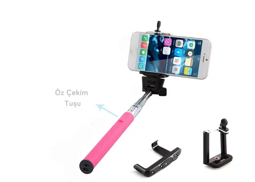 S-link SL-S35 Bluetooth Pembe Selfie Çekim Çubuğu alternatif görünüm