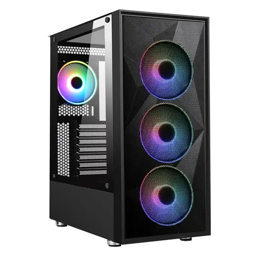 POWERBOOST 650W 80+ PB-P3509BB 4-ARGB Fanlı Gaming Mid-Tower PC Kasası görseli 5
