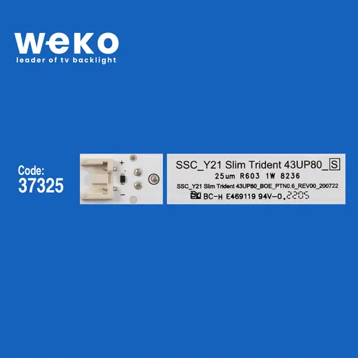 WKSET-6656 37325X5 SSC_Y21 SLIM TRİDENT 43UP80_S 5 ADET LED BAR alternatif görünüm