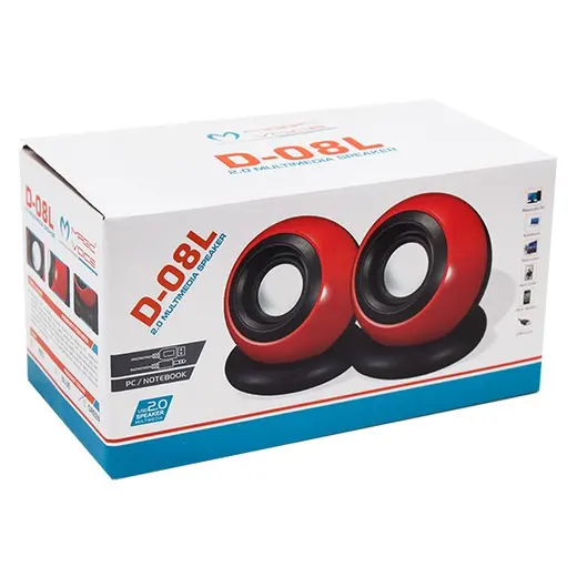MAGICVOICE D-08L 1+1 USB MİNİ OVAL HOPARLÖR - SPEAKER (2*3 WATT - 4 OHM) görseli 3