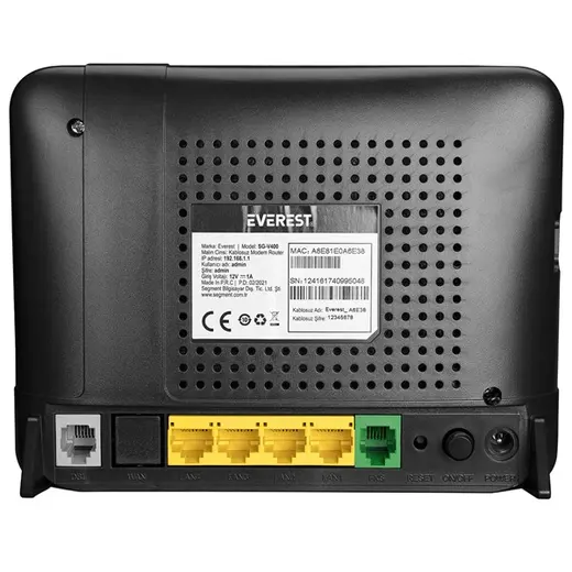 EVEREST SG-V400 N300 VDSL Modem Router görseli 2