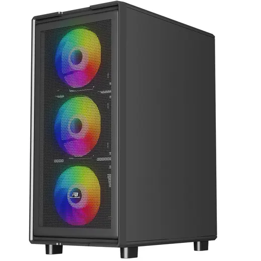 POWERBOOST 600W 80+ A601B 4-Rainbow Fanlı Gaming Mid-Tower PC Kasası görseli 1