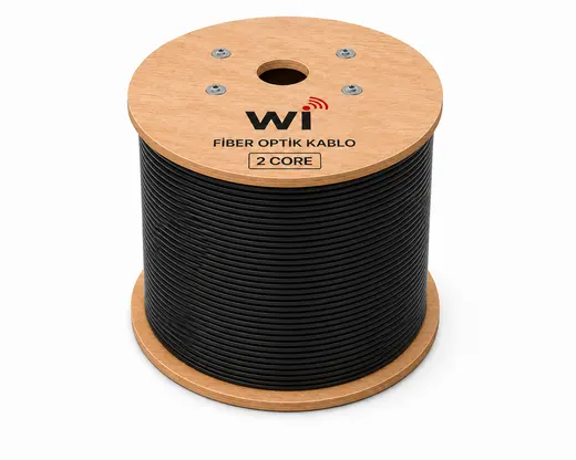 OBK 1x2 Core SM G657 LSZH - DROP FIBER ASKI TELLI / 1000 METRE / 1x1mm + 2x0.4mm Steel görseli 3