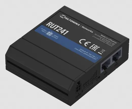 TELTONIKA TE-RUT241 4G (LTE) Endüstriyel Router - Cat 4 (150/50 Mbps) - 1x SIM Kart Yuvası, 1x Radyo