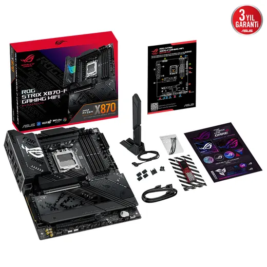 ASUS ROG STRIX X870-F GAMING WIFI7 DDR5 HDMI-DP TYPEC PCIE 5.0 AM5 ATX görseli 1