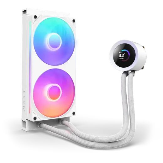 NZXT 240MM LCD KRAKEN RL-KR240-W2 ARGB AM5-1851p Sıvı Soğutmalı İşlemci Fanı Beyaz görseli 3