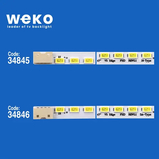 WKSET-5058 34845X2 34846X2 47 V5 EDGE FHD REV 0.1 4 ADET LED BAR (66LED) alternatif görünüm